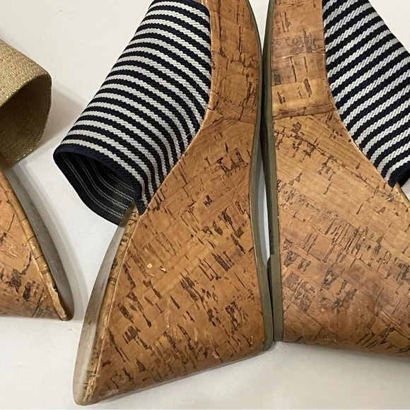 Wild Pair Slip On platform Cork Wedges size 6.5 (3 pairs) gold blue red orange - Picture 7 of 16